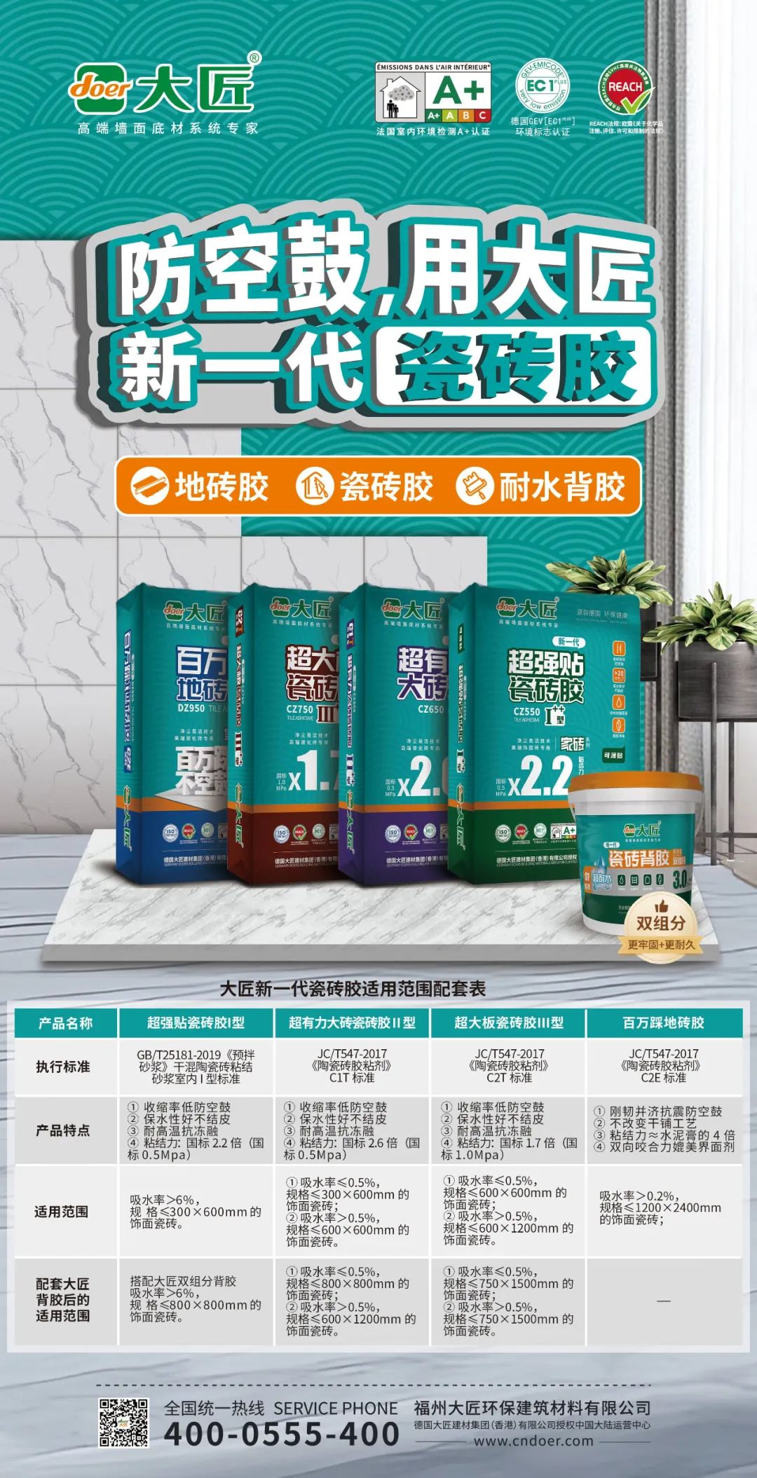 大匠瓷砖胶，助力品质家装